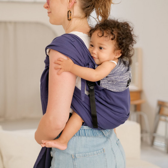 Néobulle P'tit Evo Indigo - Porte-bébé Meï-taï Hybride