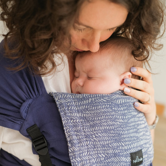 Néobulle P'tit Evo Indigo - Porte-bébé Meï-taï Hybride