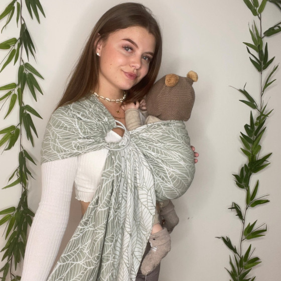 Naturiou Ring Sling Millefeuilles Amande - écharpe de portage sans nœud