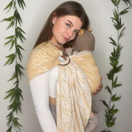 Naturiou Ring Sling Millefeuilles Ocre - écharpe de portage sans nœud