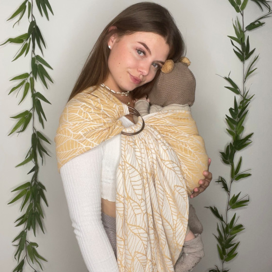 Naturiou Ring sling Millefeuille Ochre Naturiou Ring sling Millefeuille Ochre