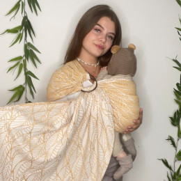 Naturiou Ring Sling Millefeuilles Ocre - écharpe de portage sans nœud
