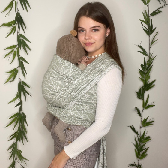 Naturiou Almond Green Leaves - Baby wrap