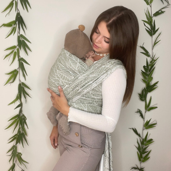 Naturiou Almond Green Leaves - Baby wrap