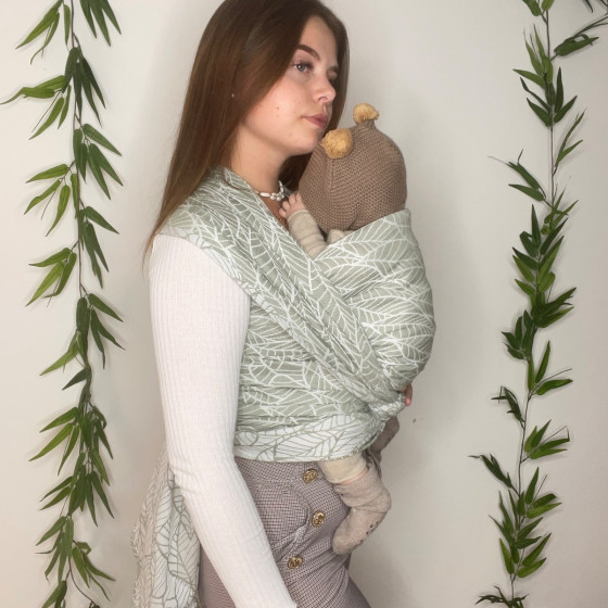 Naturiou Almond Green Leaves - Baby wrap