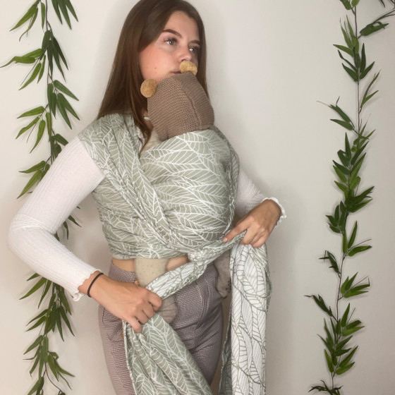 Naturiou Almond Green Leaves - Baby wrap