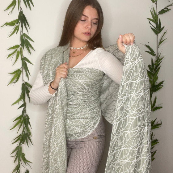 Naturiou Almond Green Leaves - Baby wrap