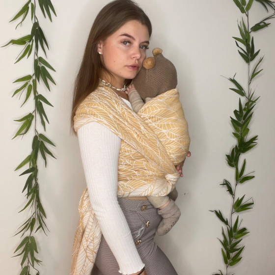Naturiou Ocher Leaves - Baby wrap