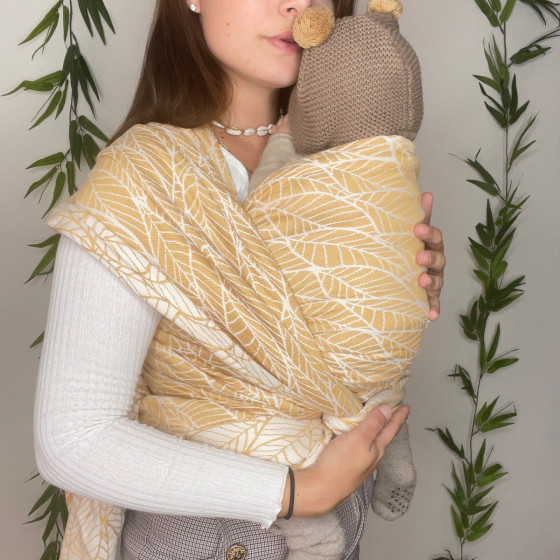 Naturiou Ocher Leaves - Baby wrap