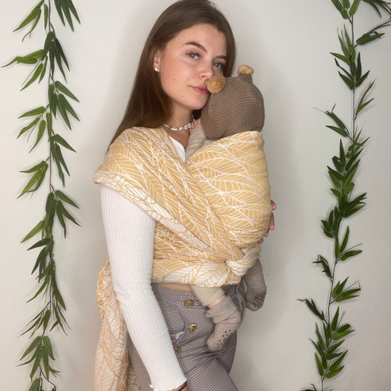 Naturiou Ocher Leaves - Baby wrap