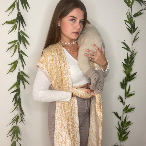 Naturiou Ocher Leaves - Baby wrap