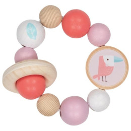 Goki Elastic rattle, Puffin - Wooden toy