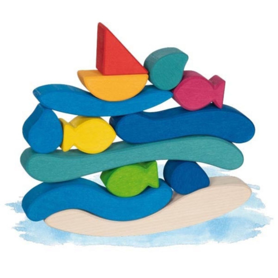 Goki Wooden construction game The underwater world