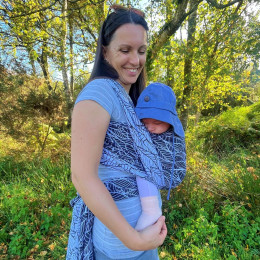 Naturiou Millefeuilles Noir - Écharpe de Portage Tissée en Jacquard