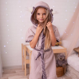 KinderHop Bubble Hop - Peignoir de Bain Enfant - Cappucino