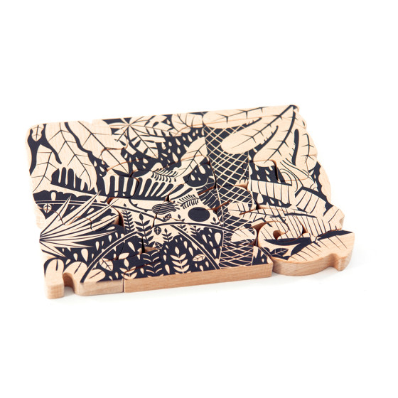 Puzzle Jungle Bajo - Puzzle et figurines en bois