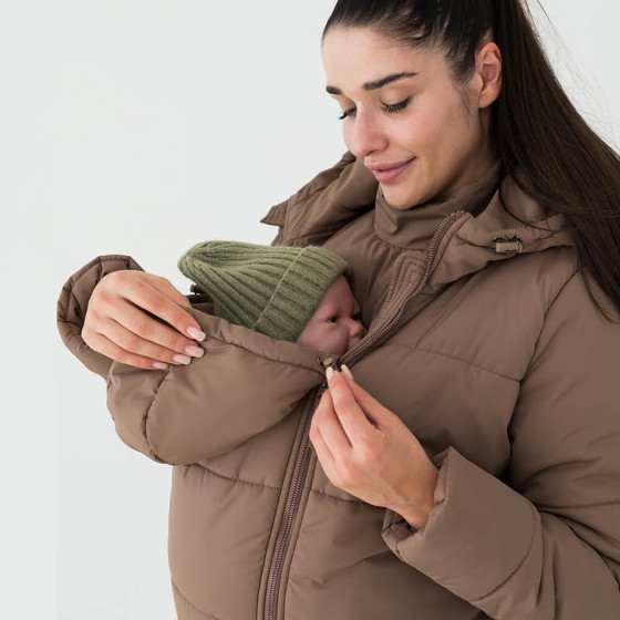 Love and Carry Manteau de portage et de grossesse 3-en-1 Cappuccino