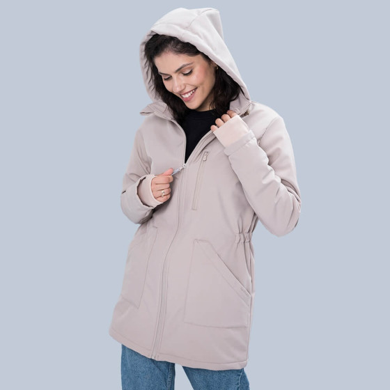 Love and Carry Veste Softshell 4 en 1 de Portage et de Grossesse (NEW) Beige