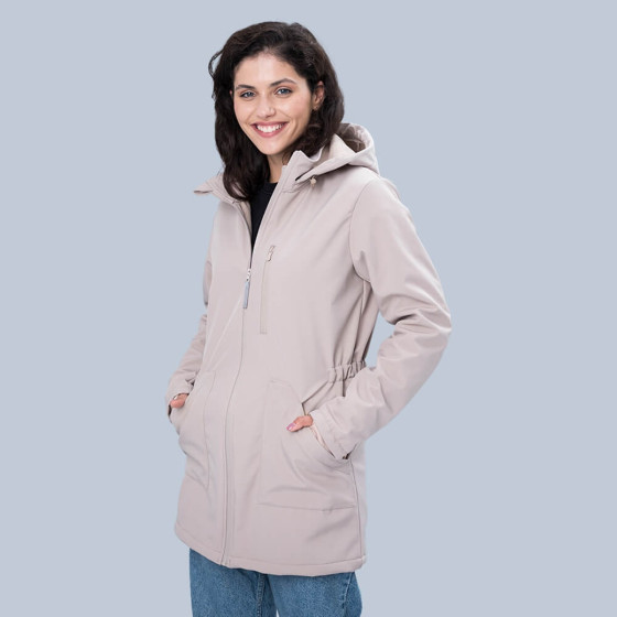 Love and Carry Veste Softshell 4 en 1 de Portage et de Grossesse (NEW) Beige