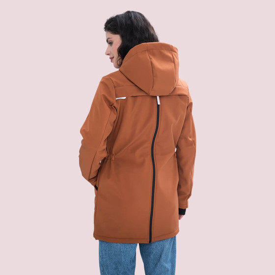 Love and Carry Veste Softshell 4 en 1 de Portage et de Grossesse (NEW) Paprika