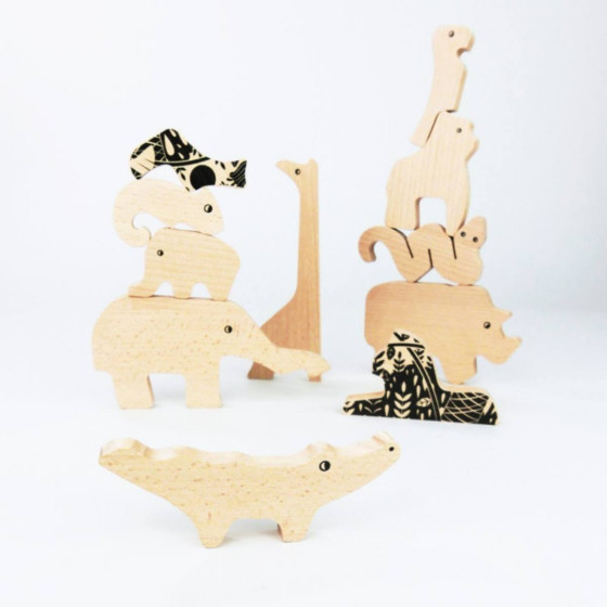 Puzzle Jungle Bajo - Puzzle et figurines en bois