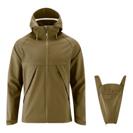 Mamalila Veste de Portage pour Homme Softshell - Kaki