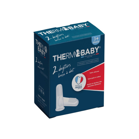 Thermobaby Doigtiers Brosse à dents en silicone (lot de 2)