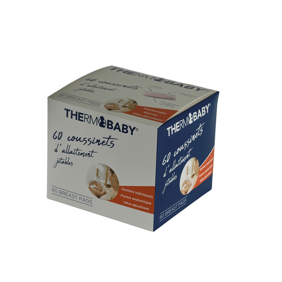 Thermobaby Coussinets d'allaitement Jetables (lot de 60) - Naturioù