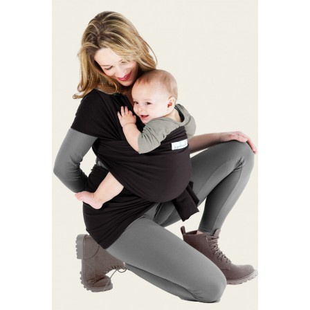 Echarpe Je Porte Mon Bébé Jpmbb Gris clair Poche turquoise