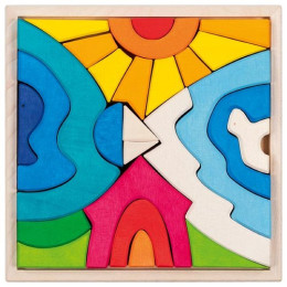 Goki Puzzle Landscape Little White Bear