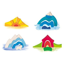 Goki Puzzle Paysage Petit Ours Blanc