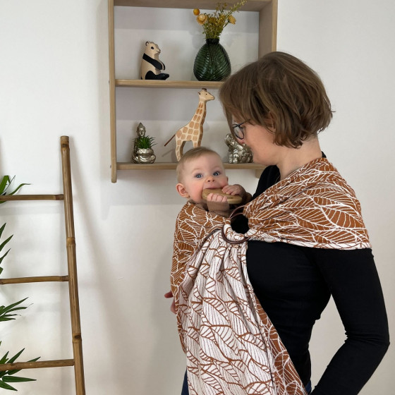 Naturiou Ring Sling Millefeuilles Caramel -
