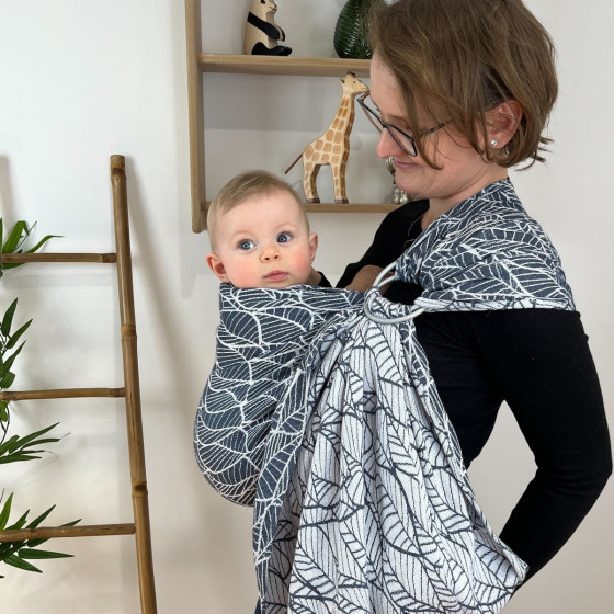 Naturiou Ring Sling Navy Leaves