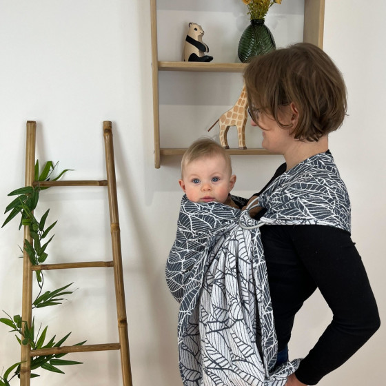 Naturiou Ring Sling Navy Leaves