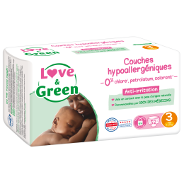 Love and Green disposable diapers size 3 (4 to 9 kg)