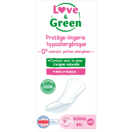 Love and Green Hypoallergenic panty liners Normal x30