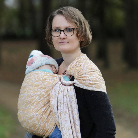 Naturioù Ring Sling Nature Ocre - écharpe de portage sans nœud