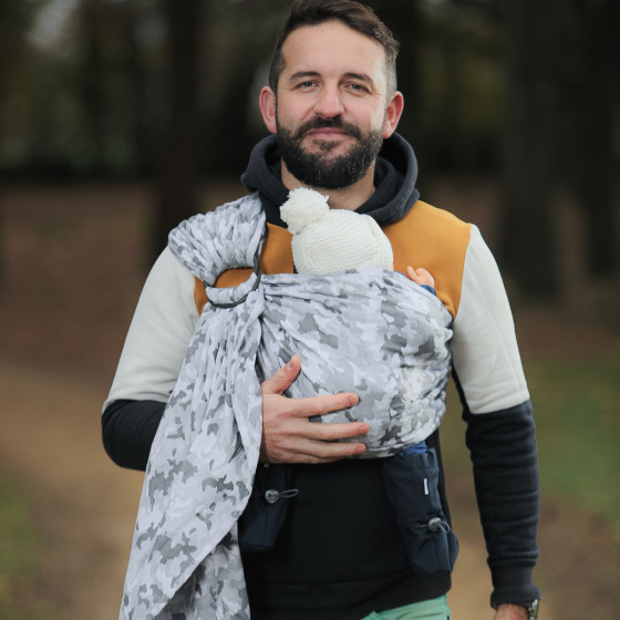 Naturiou Ring Sling Camouflage - écharpe de portage sans nœud