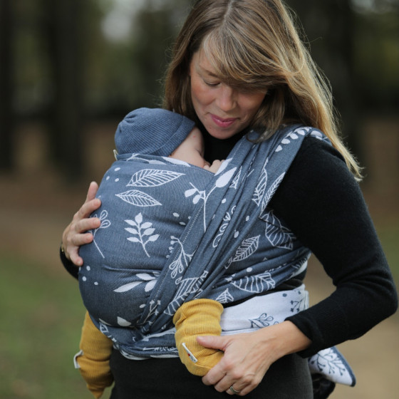 Naturiou Navy Botany - Baby wrap