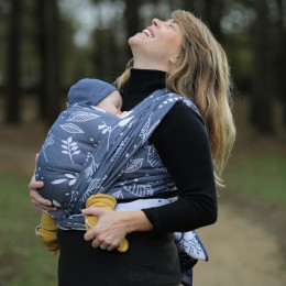 Naturiou Navy Botany - Baby wrap