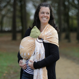 Naturioù Ring Sling Botanie Ocre - écharpe de portage sans noeud