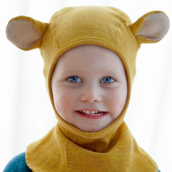 ManyMonths Teddy Bear Hood UNiQUE - Cagoule ourson en laine mérinos