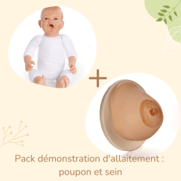 Breastfeeding Simulation Set : Doll and breast