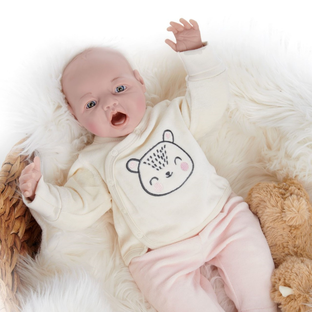 Bébé 3-6 mois 66cm 4,5kg - Poupon de Portage Lesté Poupon Ronny (Garçon)