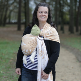 Naturiou Ring Sling Botanie Ocre - écharpe de portage sans nœud