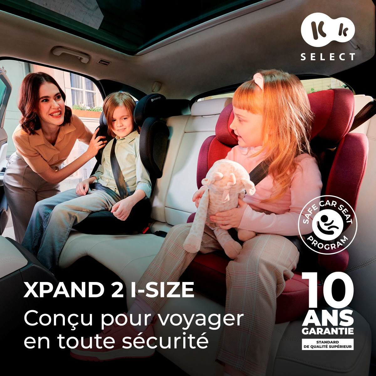 Kinderkraft XPAND 2 i-Size Siège Auto Enfant 100-150 cm Couleur Noir