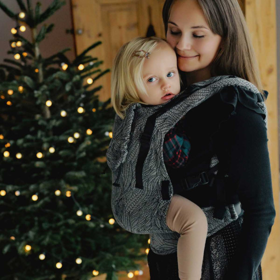 Little Frog Prime Linen Night Wildness - porte-bébé nouveau-né avec du Lin