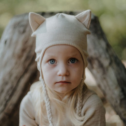 ManyMonths Kitty Beanie UNiQUE - Bonnet Chat en laine mérinos Manymonths