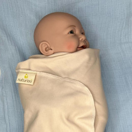 Naturiou Muslin Baby Swaddle 90x90 cm - Ivoire