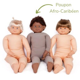 Weighted Doll Toddler Size 85cm 7.2kg - Afro-Caribbean Doll
